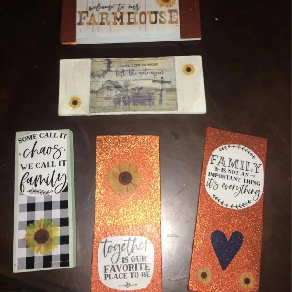 Rustic farmhouse decor 5 pieces 4x9​​​